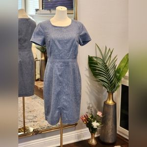 Banana Republic wool dress. Color: Heather Blue. Size: 4 Petite